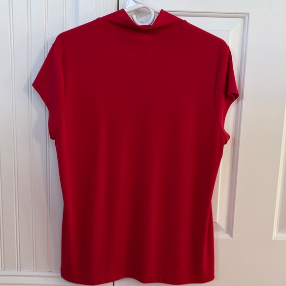 Chico's Vibrant Red Short Sleeve Top - Picture 3 of 3